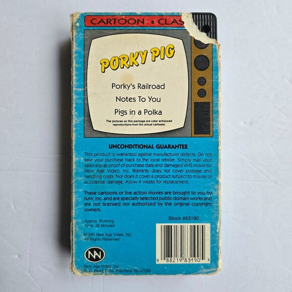 Porky Pig Cartoon Classics VHS - Porkys Railroad Notes To You Pigs In A Polka - - Picture 13 of 16